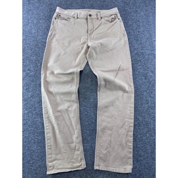 Banana Republic Other - Banana Republic Traveler‎ Slim Fit Khaki Tan Pants Mens 35x32 Cotton Blend